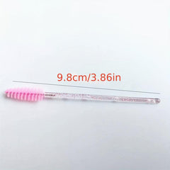 10pcs Mascara Brush Tube Set Lash Wand In A Rabbit Ears Crystal Tube