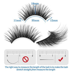 18mm Faux 3D Mink Lashes Natural Look Fluffy Cat Eye Wispy Lashes 14 Pairs