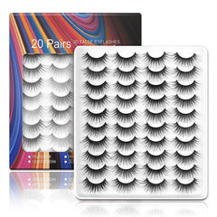 18mm Faux 3D Mink Lashes Natural Look Fluffy Cat Eye Wispy Lashes 14 Pairs