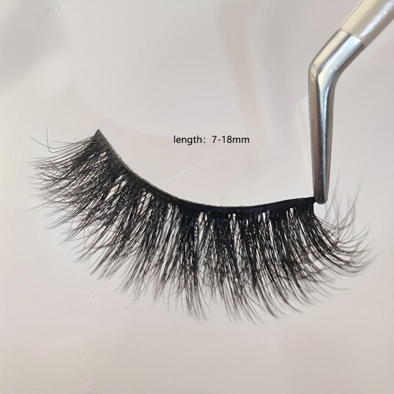 10 Pairs Faux Mink Hair False Eyelashes Natural Curling Thick 3D Realistic