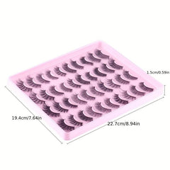 20 Pairs Natural Thick False Eyelashes Messy Long Simulated Fiber Eyelashes