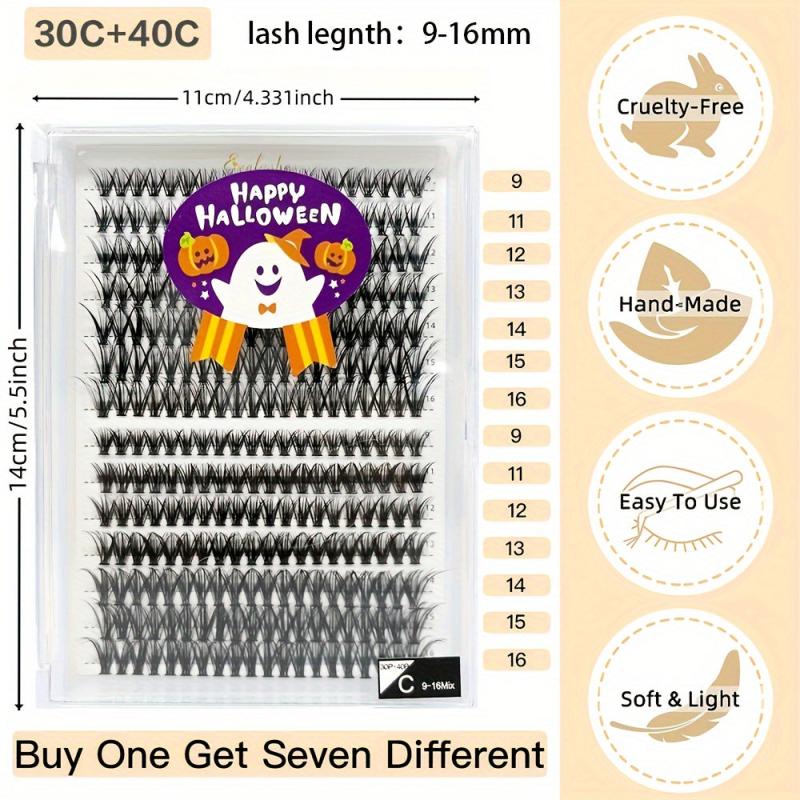 Individual Cluster Flame False Eyelashes Natural Realistic Makeup Set