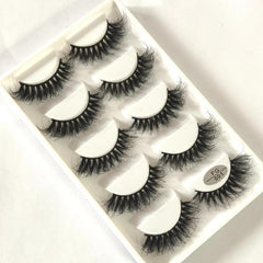 5 Pairs Fluffy Mink Natural Short Messy Eyelashes 10-23mm 3D Dramatic Makeup