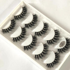 5 Pairs Fluffy Mink Natural Short Messy Eyelashes 10-23mm 3D Dramatic Makeup
