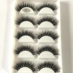 5 Pairs Fluffy Mink Natural Short Messy Eyelashes 10-23mm 3D Dramatic Makeup