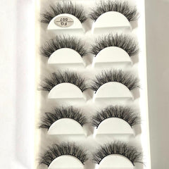 5 Pairs Fluffy Mink Natural Short Messy Eyelashes 10-23mm 3D Dramatic Makeup