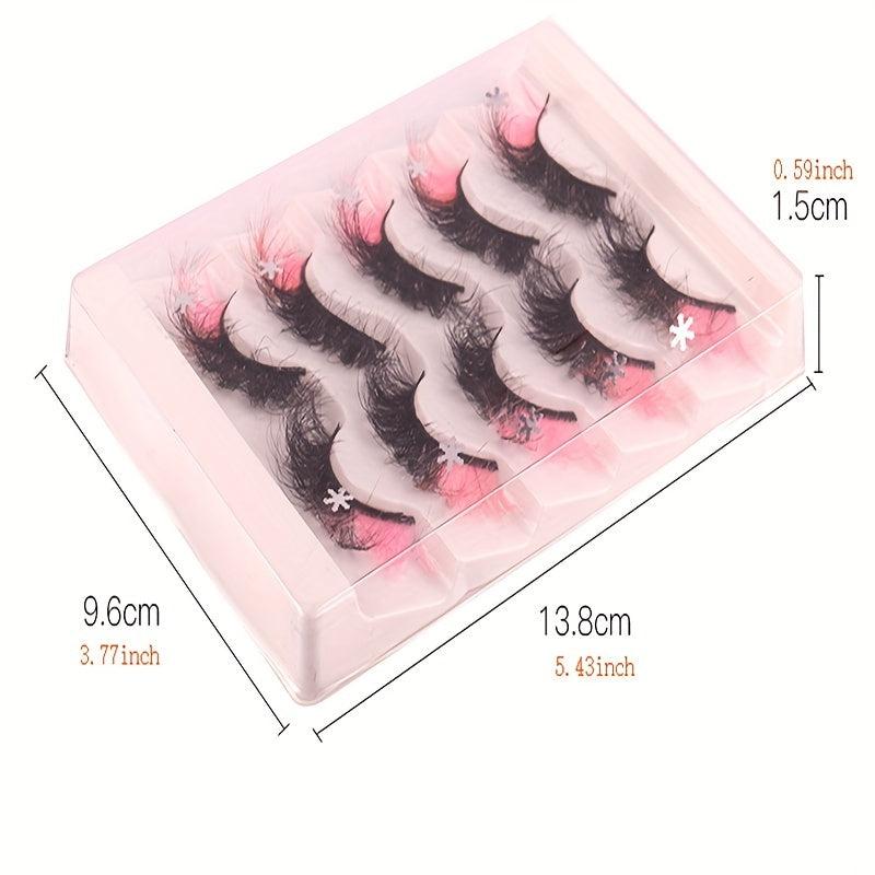 8D Natural Thick Colorful Faux Mink False Eyelashes for Halloween