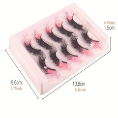 8D Natural Thick Colorful Faux Mink False Eyelashes for Halloween