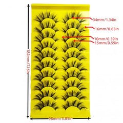 10 Pairs Fluffy Curling Thick Soft False Eyelashes JB21