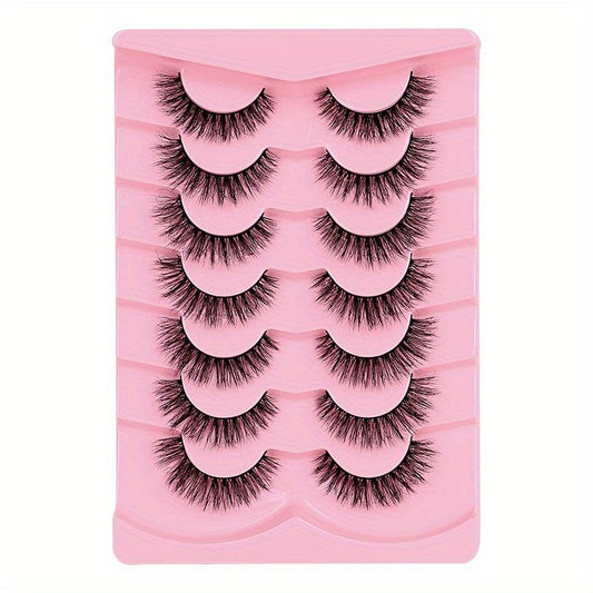 7 Pairs Natural Fluffy False Eyelashes Daily Comfortable Lashes