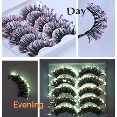 Luminous Mermaid Glitter False Eyelashes 5 Pairs