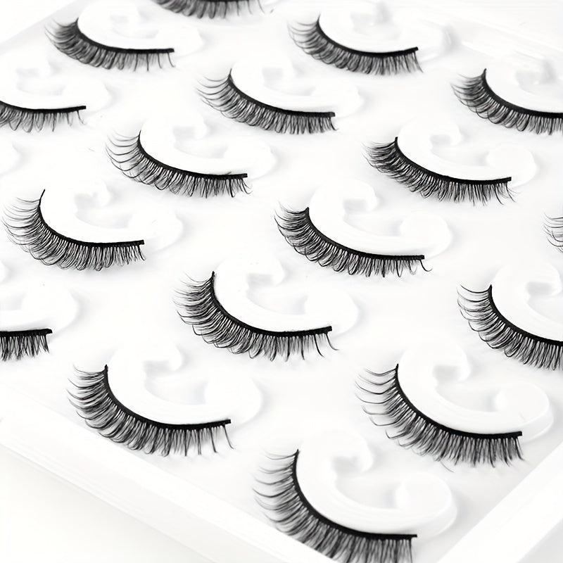 10 Pairs Natural False Eyelashes Curling Daily Makeup