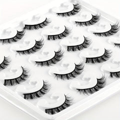 10 Pairs Natural False Eyelashes Curling Daily Makeup