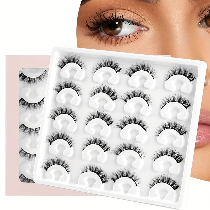 10 Pairs Natural False Eyelashes Curling Daily Makeup