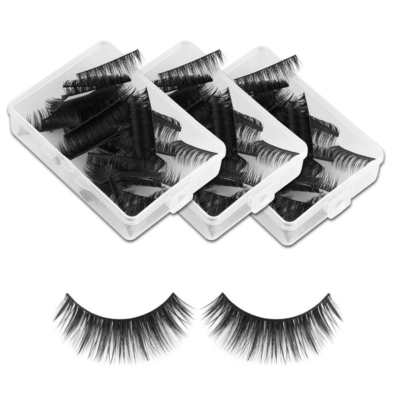 Cat Eye Wispy Faux Mink Lashes Fluffy Short Natural 3D Lashes 16mm
