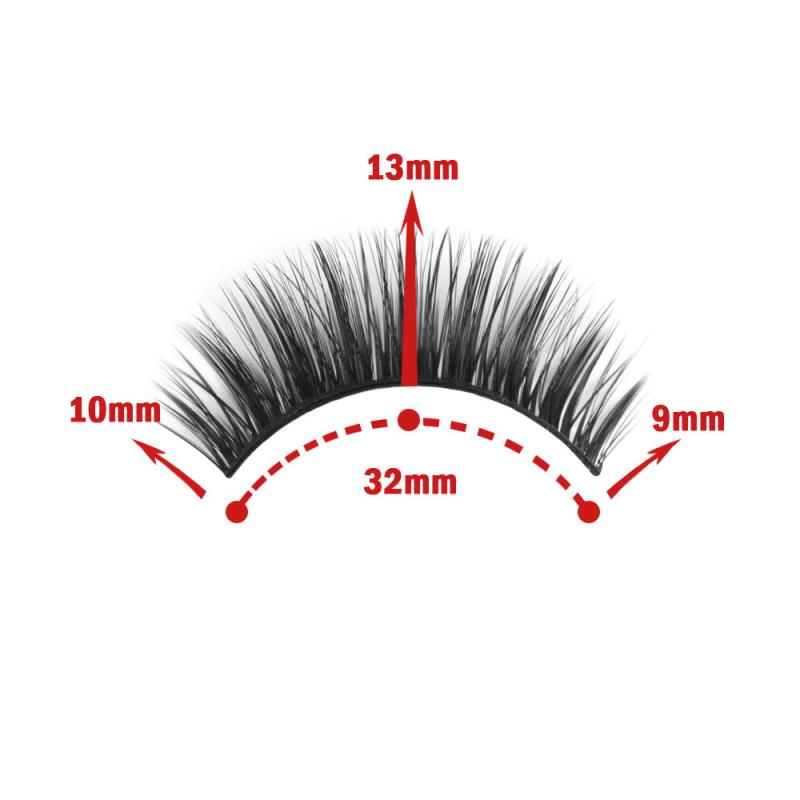 Cat Eye Wispy Faux Mink Lashes Fluffy Short Natural 3D Lashes 16mm