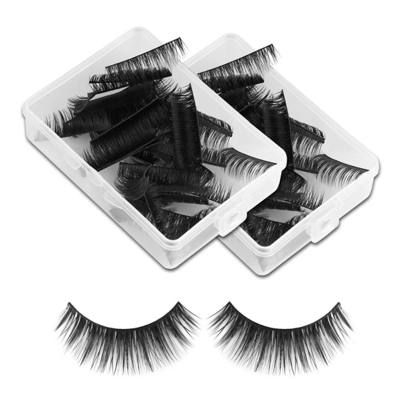 Cat Eye Wispy Faux Mink Lashes Fluffy Short Natural 3D Lashes 16mm