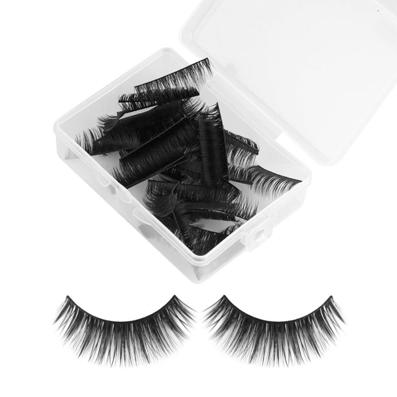 Cat Eye Wispy Faux Mink Lashes Fluffy Short Natural 3D Lashes 16mm