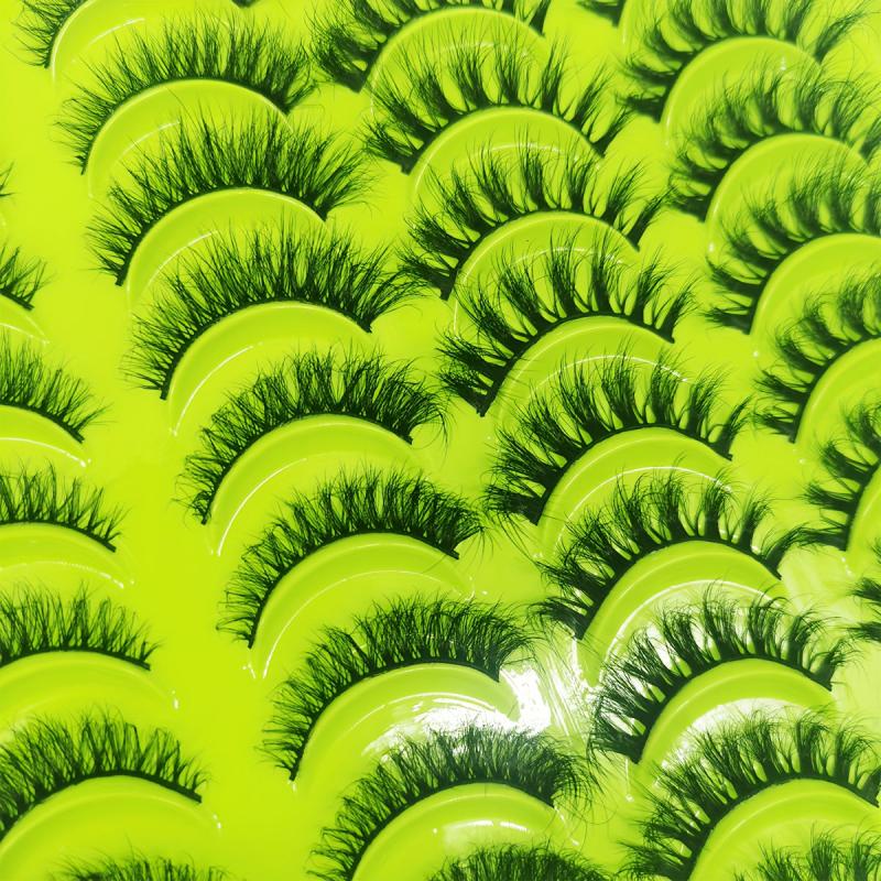 3D Faux Mink Hair False Eyelashes for Party Daily Use, Two Styles Mixed