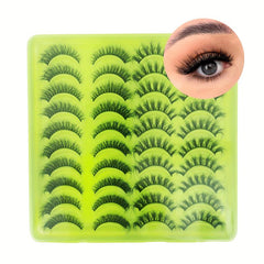 3D Faux Mink Hair False Eyelashes for Party Daily Use, Two Styles Mixed