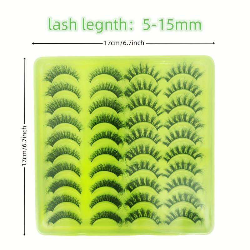 3D Faux Mink Hair False Eyelashes for Party Daily Use, Two Styles Mixed