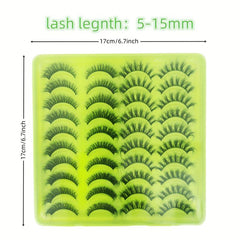 3D Faux Mink Hair False Eyelashes for Party Daily Use, Two Styles Mixed