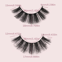 8 Pairs False Eyelashes Set With Bonus Disposable Eyelash Brush Eyelash Curler
