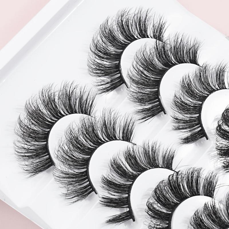 8 Pairs False Eyelashes Set With Bonus Disposable Eyelash Brush Eyelash Curler