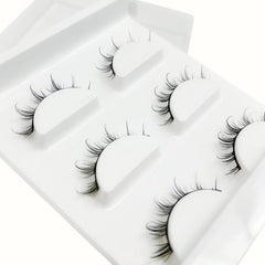 3 Pairs D Curling 8mm Faux Mink Lashes Wispy Natural Look