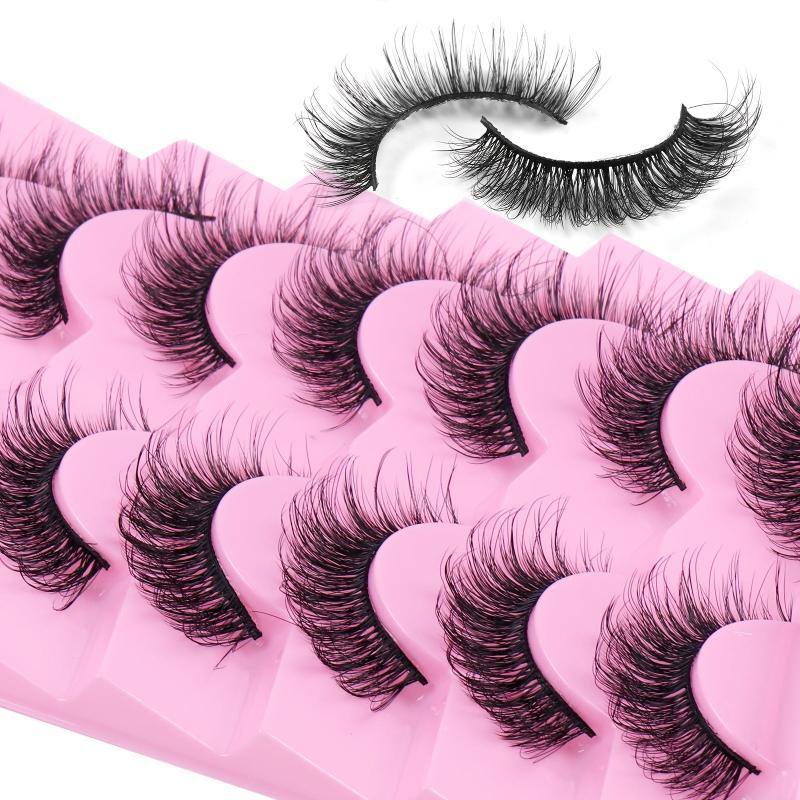 7 Pairs 5D Volume False Eyelashes Thick Cross Simulation Eye Lashes