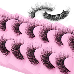 7 Pairs 5D Volume False Eyelashes Thick Cross Simulation Eye Lashes