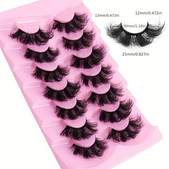 7 Pairs 5D Volume False Eyelashes Thick Cross Simulation Eye Lashes