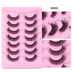 7 Pairs 5D Volume False Eyelashes Thick Cross Simulation Eye Lashes