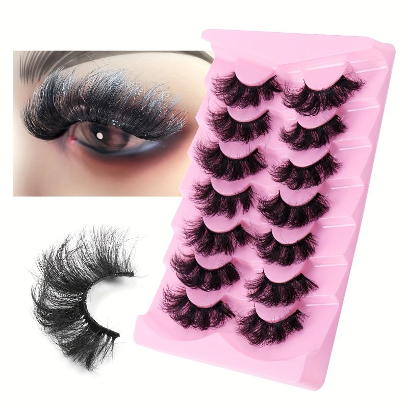 7 Pairs 5D Volume False Eyelashes Thick Cross Simulation Eye Lashes
