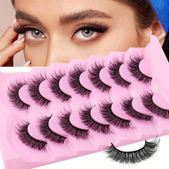 7 Pairs 5D Volume False Eyelashes Thick Cross Simulation Eye Lashes