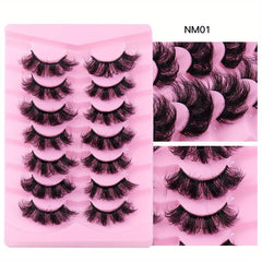 7 Pairs 5D Volume False Eyelashes Thick Cross Simulation Eye Lashes