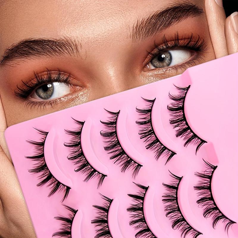 5 Pairs Full Strip False Lashes 20mm Natural Look Doll Eyelashes