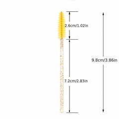 10pcs Crystal Eyelash Brush Spoolie Brushes for Extensions & Mascara