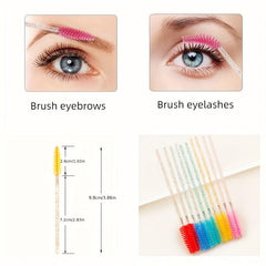 10pcs Crystal Eyelash Brush Spoolie Brushes for Extensions & Mascara
