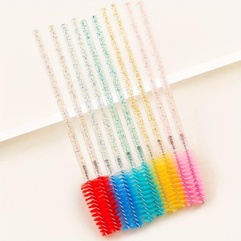 10pcs Crystal Eyelash Brush Spoolie Brushes for Extensions & Mascara