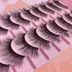 10 Pairs 3D Curling False Eyelashes Fluffy Soft for Dance Parties Stage Makeup