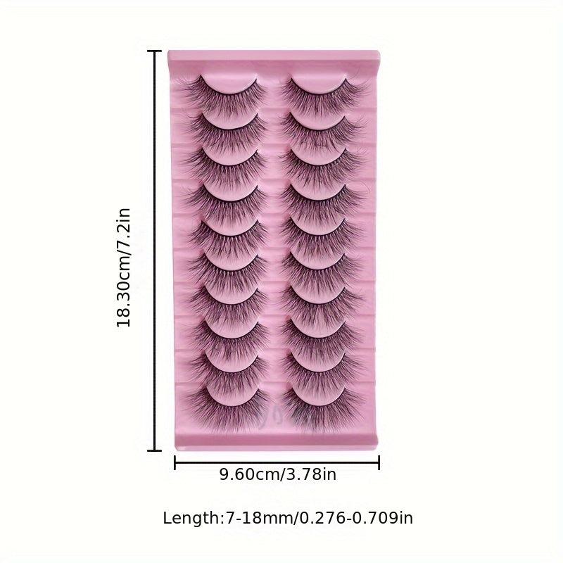 10 Pairs 3D Curling False Eyelashes Fluffy Soft for Dance Parties Stage Makeup