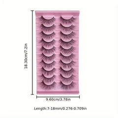 10 Pairs 3D Curling False Eyelashes Fluffy Soft for Dance Parties Stage Makeup