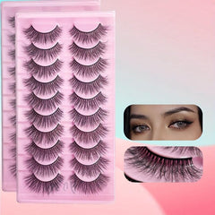 10 Pairs 3D Curling False Eyelashes Fluffy Soft for Dance Parties Stage Makeup