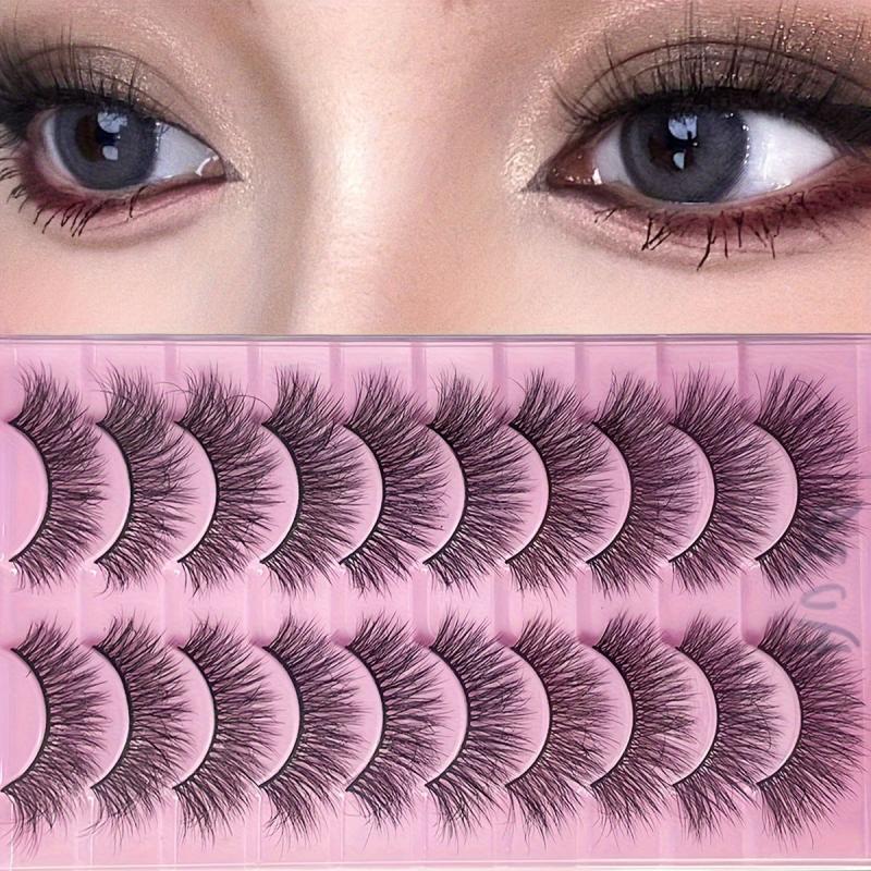 10 Pairs 3D Curling False Eyelashes Fluffy Soft for Dance Parties Stage Makeup