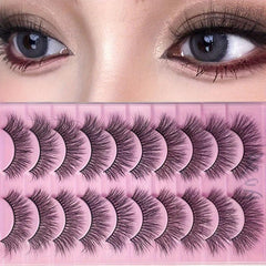 10 Pairs 3D Curling False Eyelashes Fluffy Soft for Dance Parties Stage Makeup