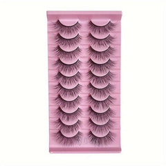 10 Pairs 3D Curling False Eyelashes Fluffy Soft for Dance Parties Stage Makeup