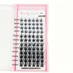 Lash Clusters 72 Pcs DIY Eyelash Extension D Curly 8-16mm Volume Wispy