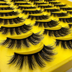 20 Pairs Faux Mink Fluffy Natural Look 3D Cat Eye False Eyelashes