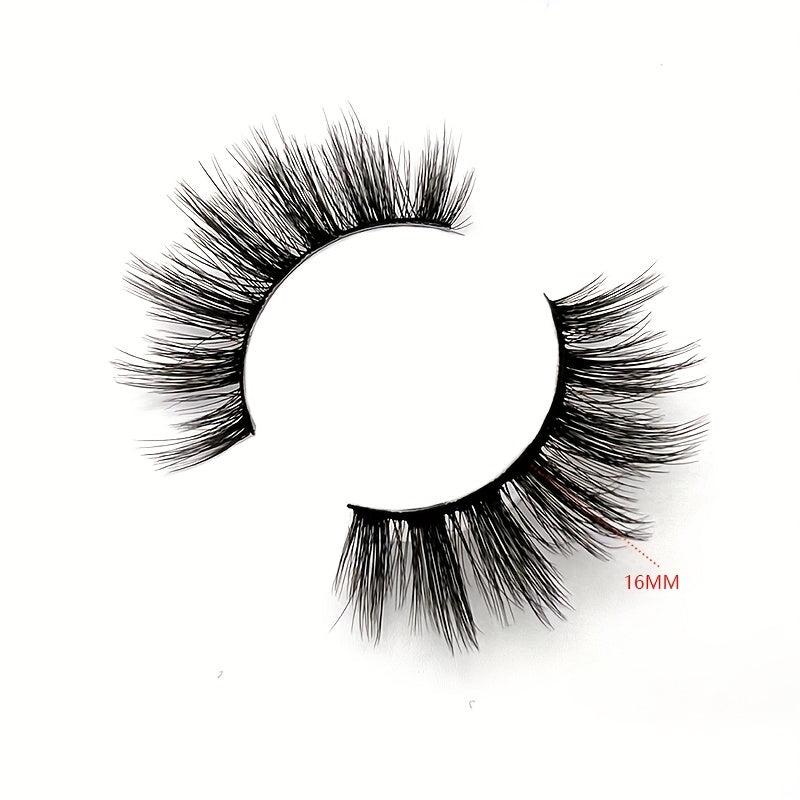 20 Pairs Faux Mink Fluffy Natural Look 3D Cat Eye False Eyelashes